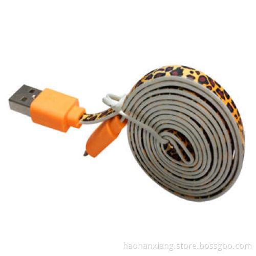 Colorful Hot Printing USB Data Cable